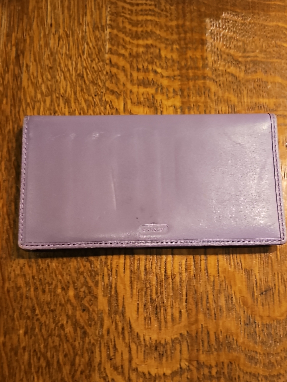 Coach Lavender Leather Long Wallet